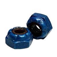 NM8ABI #8-32 Nylon Insert Locknut, (NM), Coarse, Aluminum, Blue Iridite Coated
